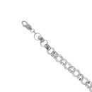 Silver Plain And Patterned Belcher 8.5" Bracelet by Icesia