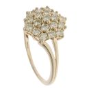 9ct Yellow Gold Brilliant Cut 1.00ct Yellow Diamond Cluster Ring