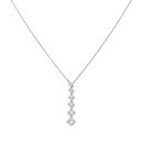 18ct White Gold 0.70ct Diamond Drop Pendant and Chain 16"