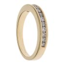 18ct Yellow Gold 0.25ct Brilliant Cut Diamond Half Eternity Ring