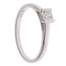 18ct White Gold 0.33ct Princess Cut Diamond Solitaire Ring