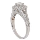 18ct White Gold 1.00ct Brilliant Cut Diamond Cluster Ring