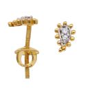 22ct Yellow Gold Cubic Zirconia Paisley Stud Earrings