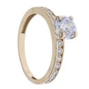 9ct Yellow Gold Cubic Zirconia Single Stone Ring