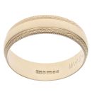 9ct Yellow Gold 6.1mm Milligrain Wedding Band