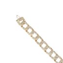 9ct Yellow Gold Square Patterned Curb Bracelet 8.5"