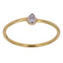 22ct Yellow Gold Cubic Zirconia Tear Drop Ring