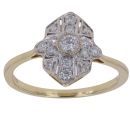 18ct Yellow Gold 0.30ct Brilliant Cut Diamond Cluster Ring