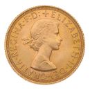 1959 Elizabeth II First Portrait UK Full Sovereign Coin