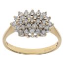 18ct Yellow Gold 0.50ct Brilliant Cut Diamond Cluster Ring
