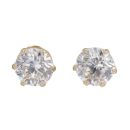 9ct Yellow Gold Cubic Zirconia Stud Earrings