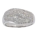 18ct White Gold Diamond Pave Set Ring by Anya Belle