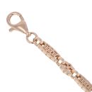 9ct Rose Gold Stars and Bars Bracelet 7.5"