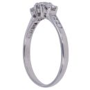 18ct White Gold 0.50ct Brilliant Cut Diamond Trilogy Ring