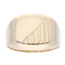 14ct Yellow Gold Patterned Signet Ring