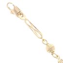 9ct Yellow Gold Ball Link Fancy Bracelet 7"
