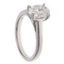 Platinum 1.02ct Oval Cut Lab Grown Diamond Solitaire Ring