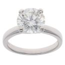 Platinum 3.01ct Brilliant Cut Diamond Solitaire Ring