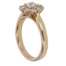 18ct Yellow Gold 1.04ct Brilliant Cut Diamond Cluster Ring