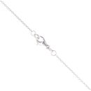 9ct White Gold 0.20ct Princess Cut Diamond Cluster Pendant And Chain 18"