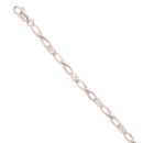 9ct White Gold Cubic Zirconia Infinity Bracelet 7"