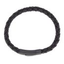 Unique & Co Black Leather Bracelet