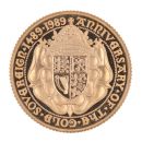 1989 Elizabeth II 1489-1989 500th Anniversary UK Full Sovereign Coin