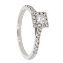 18ct White Gold 0.60ct Diamond Cluster Ring