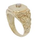 9ct Yellow Gold 0.10ct Diamond Signet Ring
