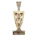 9ct Yellow Gold Cubic Zirconia Nefertiti Pendant