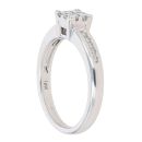 18ct White Gold 0.50ct Princess And Brilliant Cut Diamond Cluster Ring
