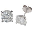 18ct White Gold Diamond Stud Earrings