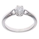 18ct White Gold 0.50ct Brilliant Cut Diamond Solitaire Ring
