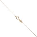 9ct Yellow Gold 0.10ct Diamond and Created Emerald Cluster Pendant and Chain 18"