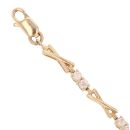 9ct Yellow Gold Cubic Zirconia Fancy Bracelet 7.5"