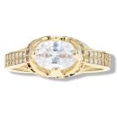 9ct Yellow Gold Oval Cubic Zirconia Ring