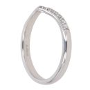 18ct White Gold 0.15ct Diamond Wishbone Ring