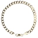 9ct Yellow Gold Curb Bracelet 8"