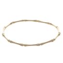 14ct Yellow Gold 0.15ct Brilliant Cut Diamond Bamboo Bangle