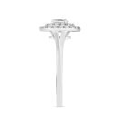 9ct White Gold 0.50ct Oval Double Halo Lab Grown Diamond Dress Ring