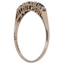 9ct Yellow Gold Sapphire and Cubic Zirconia Half Eternity Ring