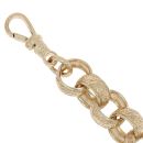 9ct Yellow Gold Patterned Belcher Bracelet 9.5"