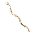 9ct Yellow Gold Cubic Zirconia Bracelet 7.5"
