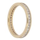 18ct Yellow Gold 1.10ct Princess Cut Diamond Full Eternity Ring