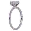 9ct White Gold Moissanite Solitaire Ring