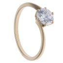 9ct Yellow Gold Cubic Zirconia Single Stone Ring