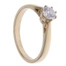9ct Yellow Gold Cubic Zirconia Single Stone Ring