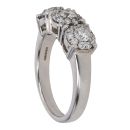 18ct White Gold 1.25ct Brilliant Cut Diamond Cluster Ring