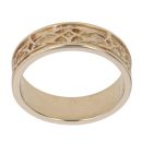 9ct Yellow Gold Celtic Patterned Wedding Band 5.6mm