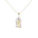 Children's 14ct Yellow And White Gold Jesus Pendant And Chain 18"